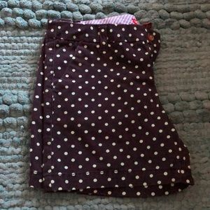 Merona navy blue with teal polka dot shorts size 4